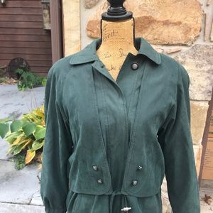 Futz-Wright dark green car length coat size S
